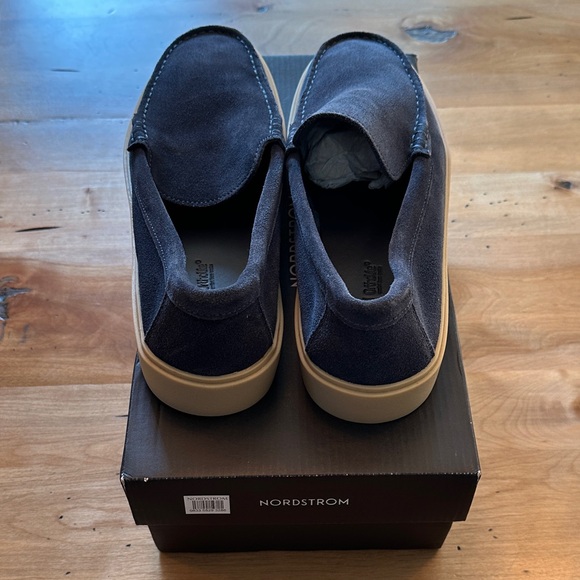 Nordstrom Men's Slip-On Loafers - Navy and Beige - Picture 3 of 5